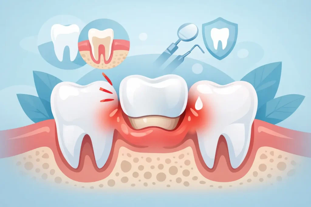 Why Are Gums Sore Around a Dental Crown?
