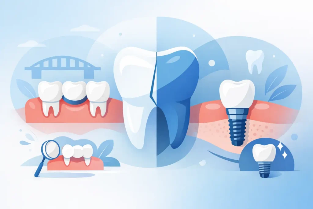 Bridge vs Implant Tooth Replacement