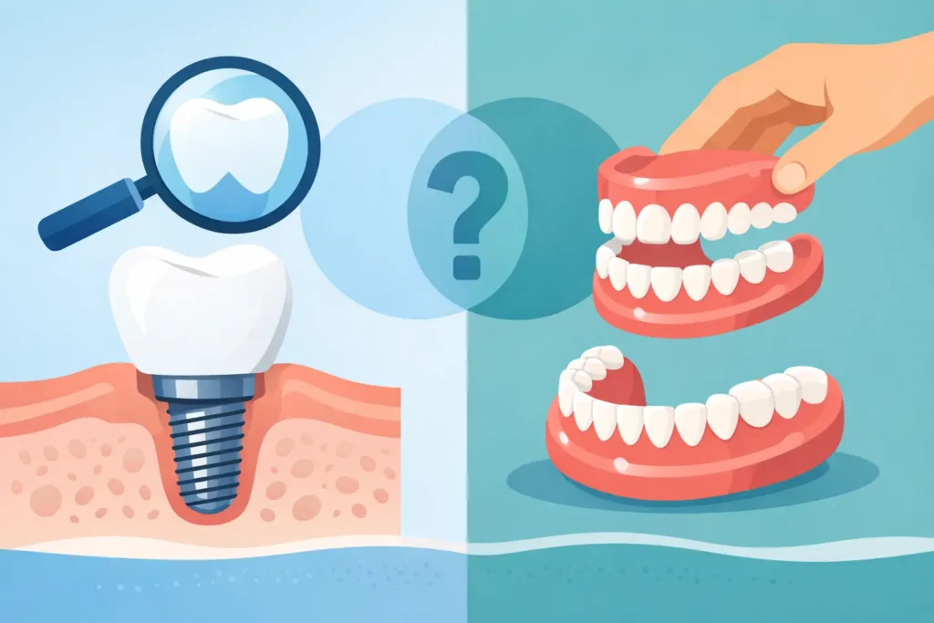 Implant or Denture Replacement: Which Fits?