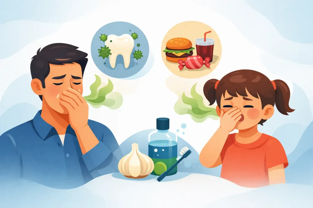 What Causes Bad Breath in Adults and Kids?